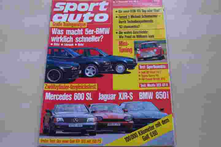 Deckblatt Sport Auto (11/1992)